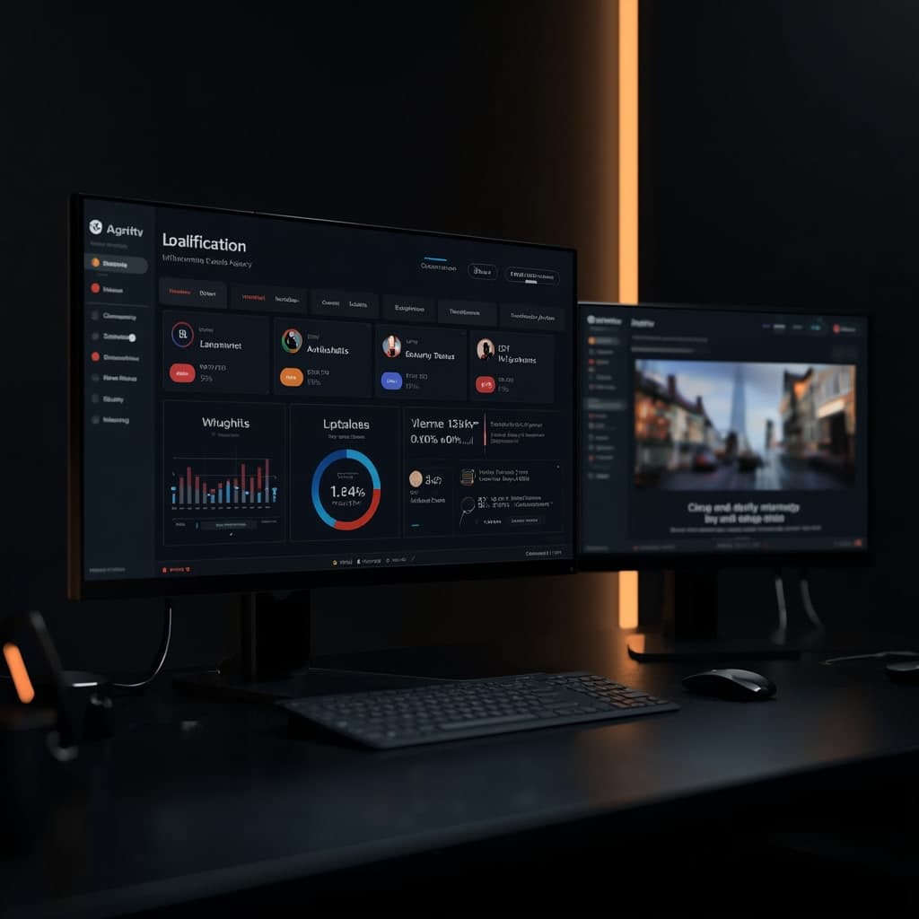 Website maintenance dashboard showing performance, security and deployment health